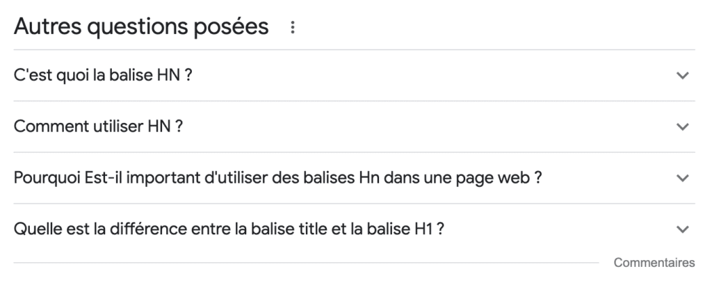 Questions fréquentes sur google